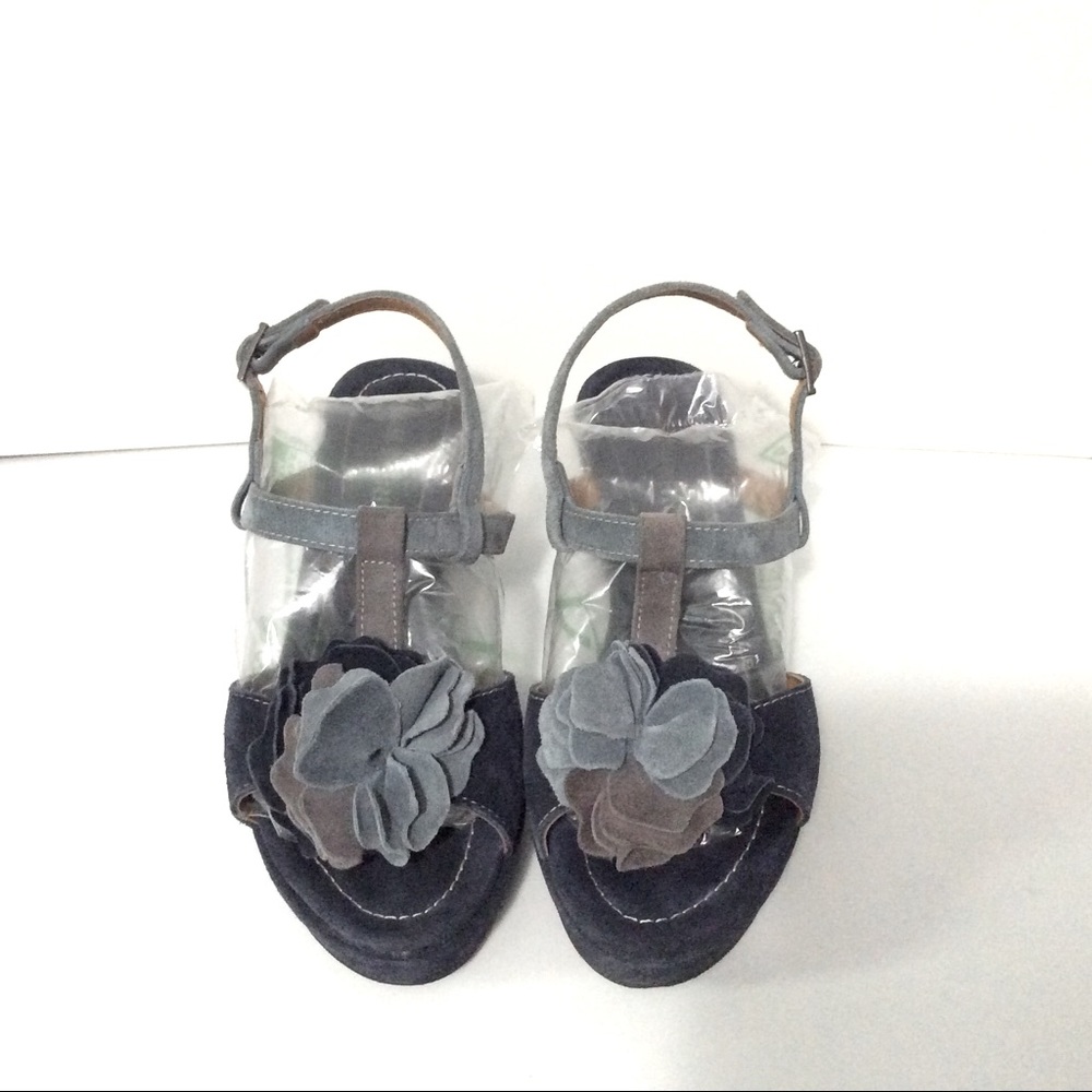 🇮🇹 San Marina Italy suede leather wedge sandals